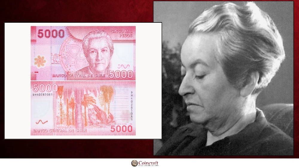 Chile Pesos Featuring Gabriela Mistral (1889 – 1957) - Coincraft